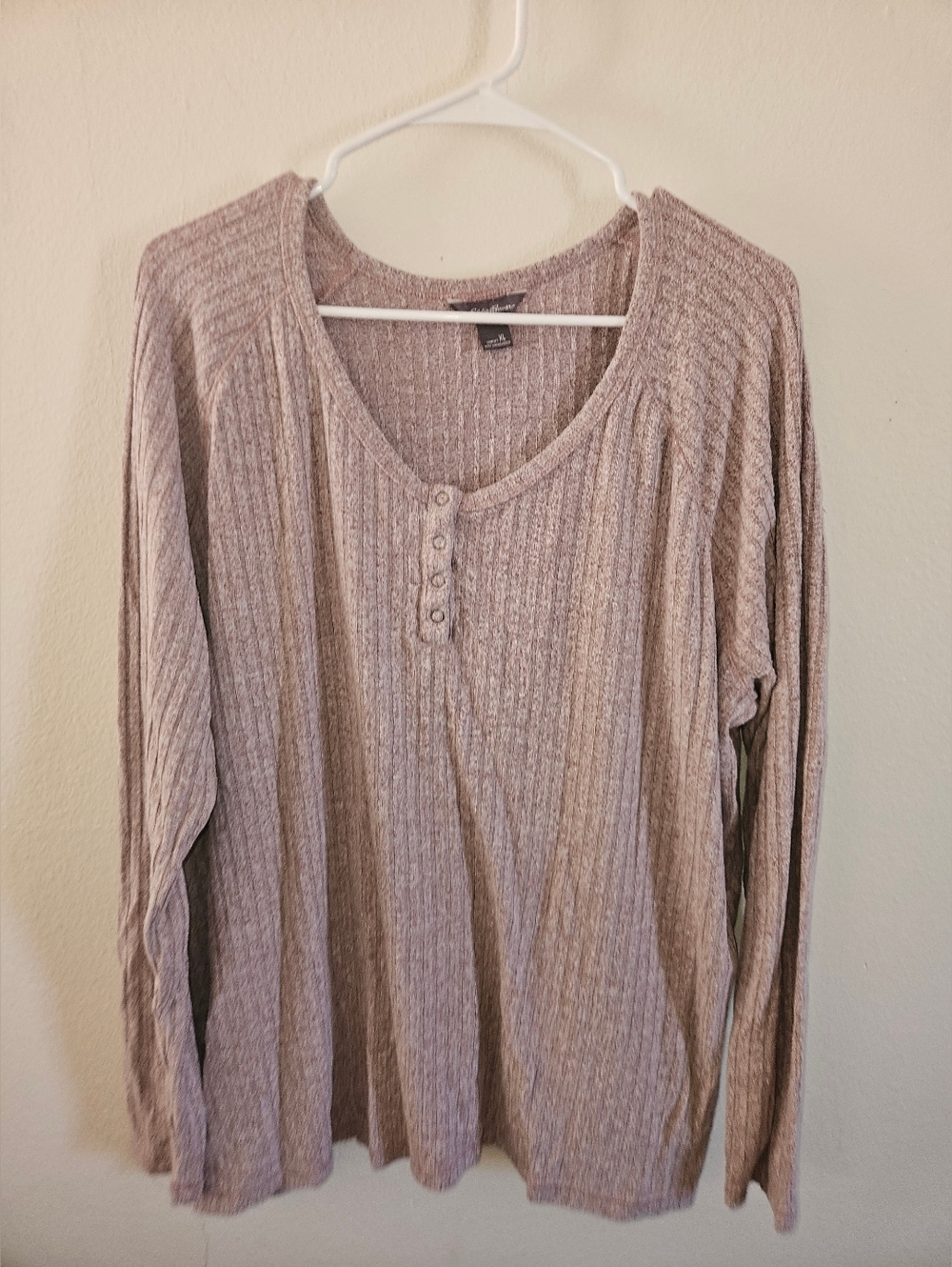 Eddie Bauer Womans Long Sleeve Henley Size Xl